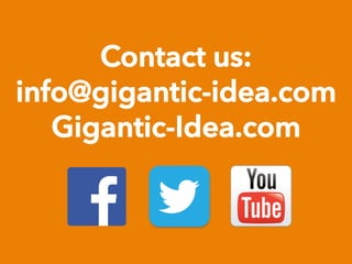 Conclusion slide
Contact us:
info@gigantic-idea.com
Gigantic-Idea.com
 