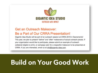 Build on Your Good Work
 