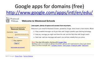 Google apps for domains (free)
http://www.google.com/apps/intl/en/edu/
 