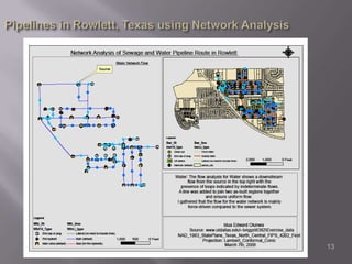 Pipelines in Rowlett, Texas using Network Analysis13