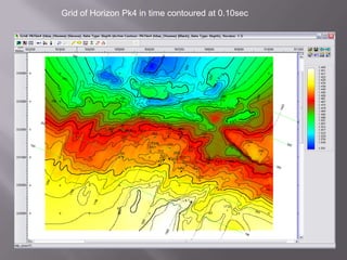 Grid of Horizon Pk2 in depth contoured at 20m