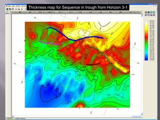 Grid of Horizon Pk4 in time contoured at 0.10secGrid of Horizon Pk4 in depth contoured at 20mGrid of Horizon Pk5 in depth contoured at 20m