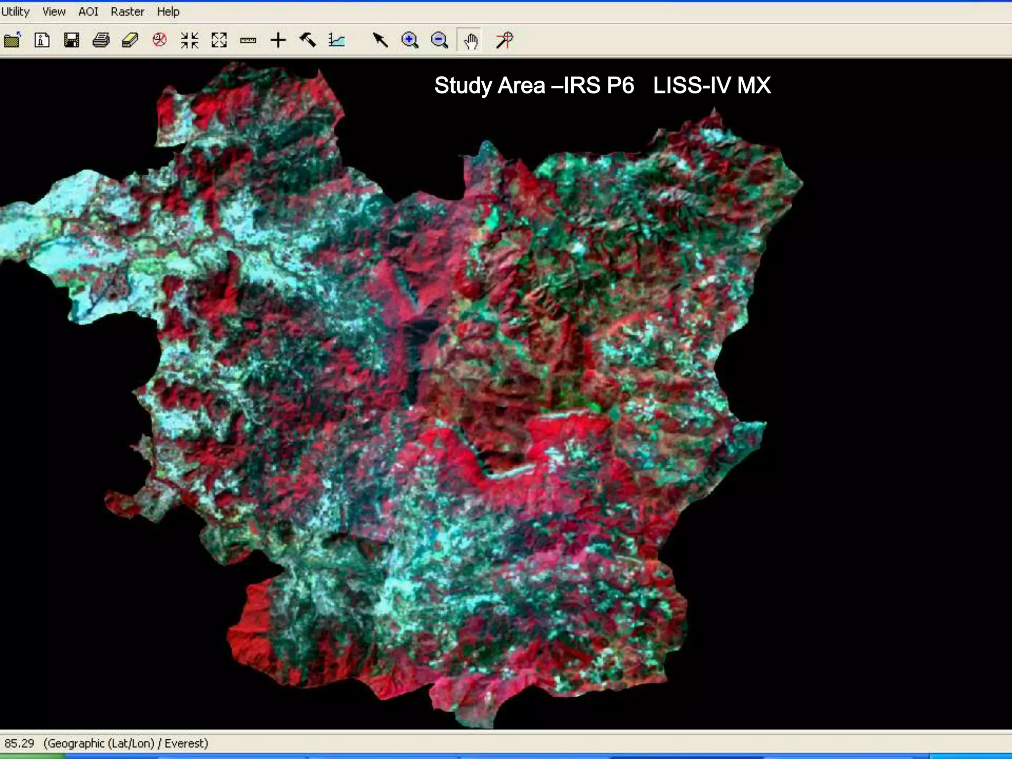 Study Area –IRS P6 LISS-IV MX
 