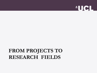 FROM PROJECTS TO
RESEARCH FIELDS
 