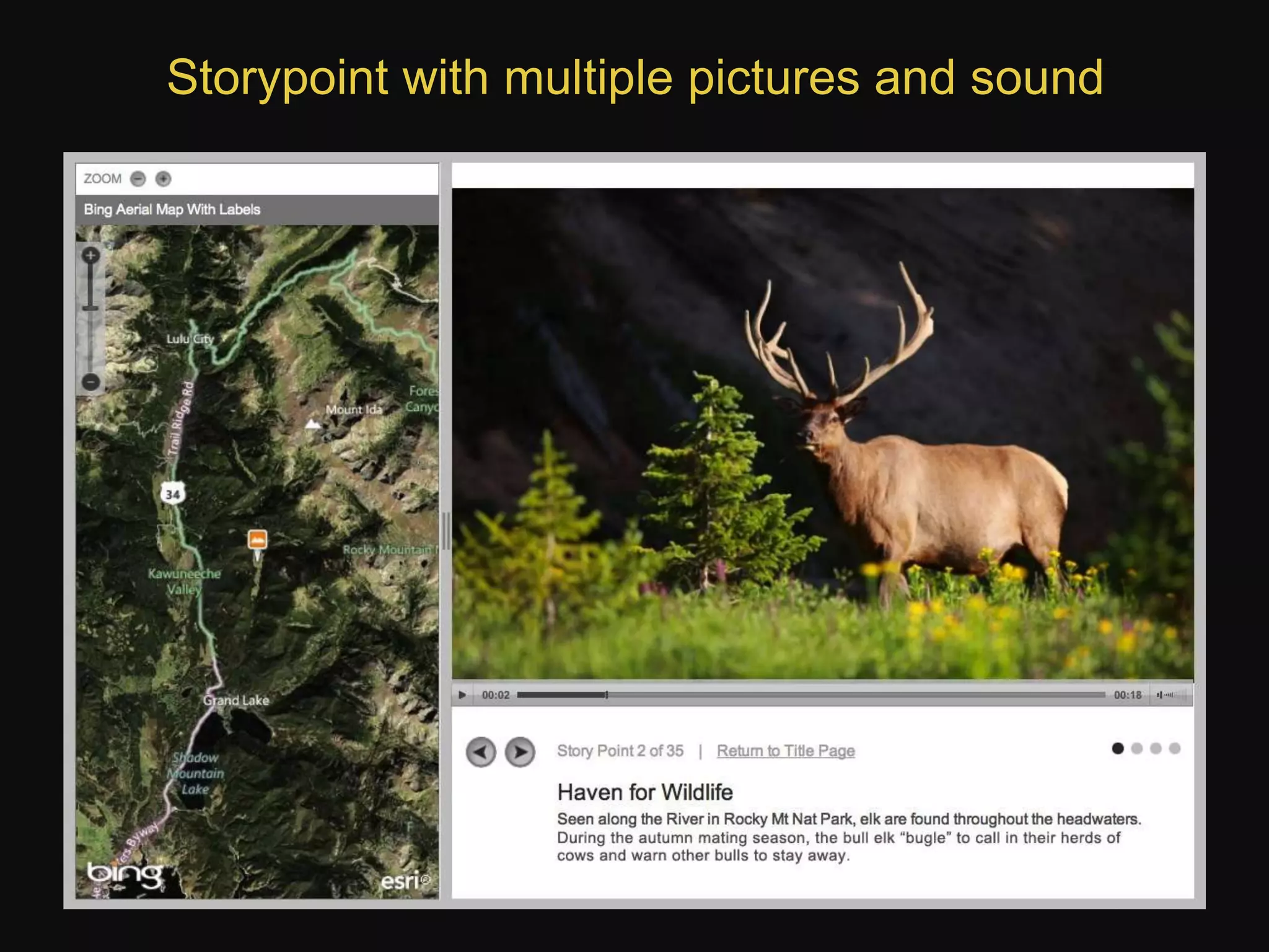 Storypoint with multiple pictures and sound

 