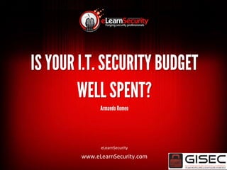eLearnSecurity
www.eLearnSecurity.com
 