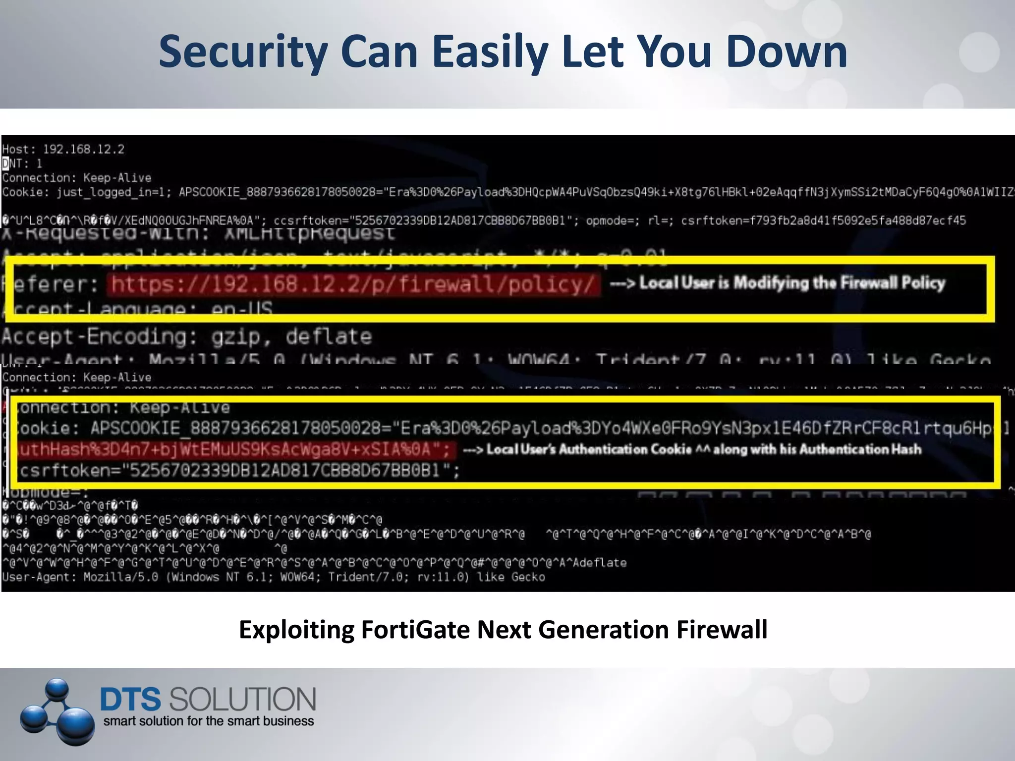 Security Can Easily Let You Down
Exploiting FortiGate Next Generation Firewall
 