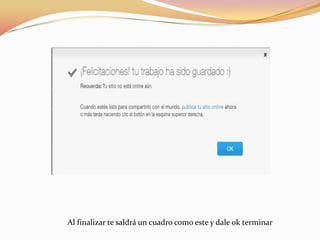 Al finalizar te saldrá un cuadro como este y dale ok terminar