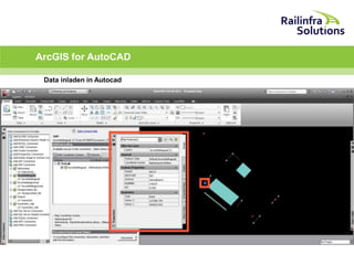 ArcGIS for AutoCAD
Data inladen in Autocad

 