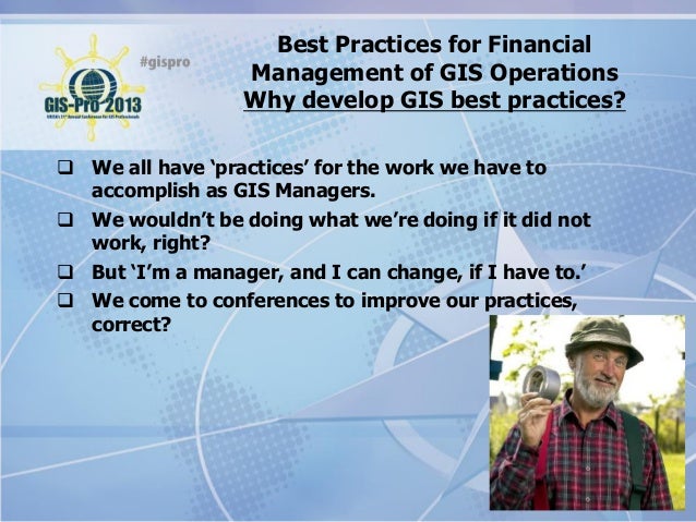 Best Practices For Financial Management Of Gis Operations