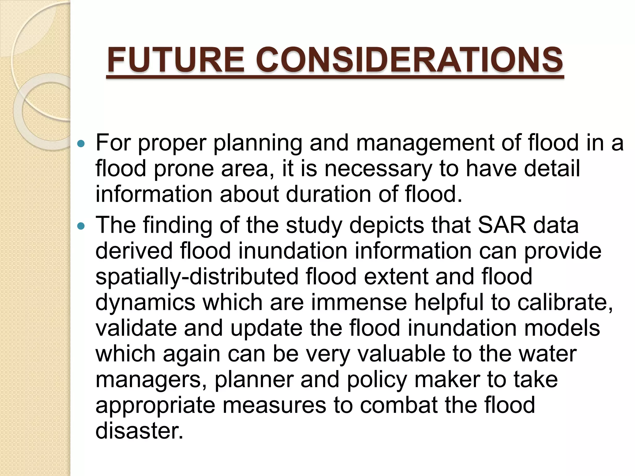 Flood risk mapping using GIS and remote sensing and SAR | PPTX