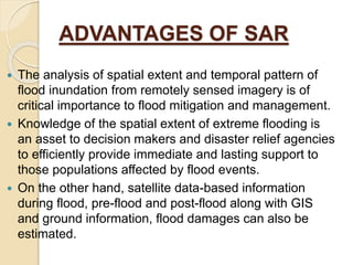 Flood risk mapping using GIS and remote sensing and SAR | PPTX