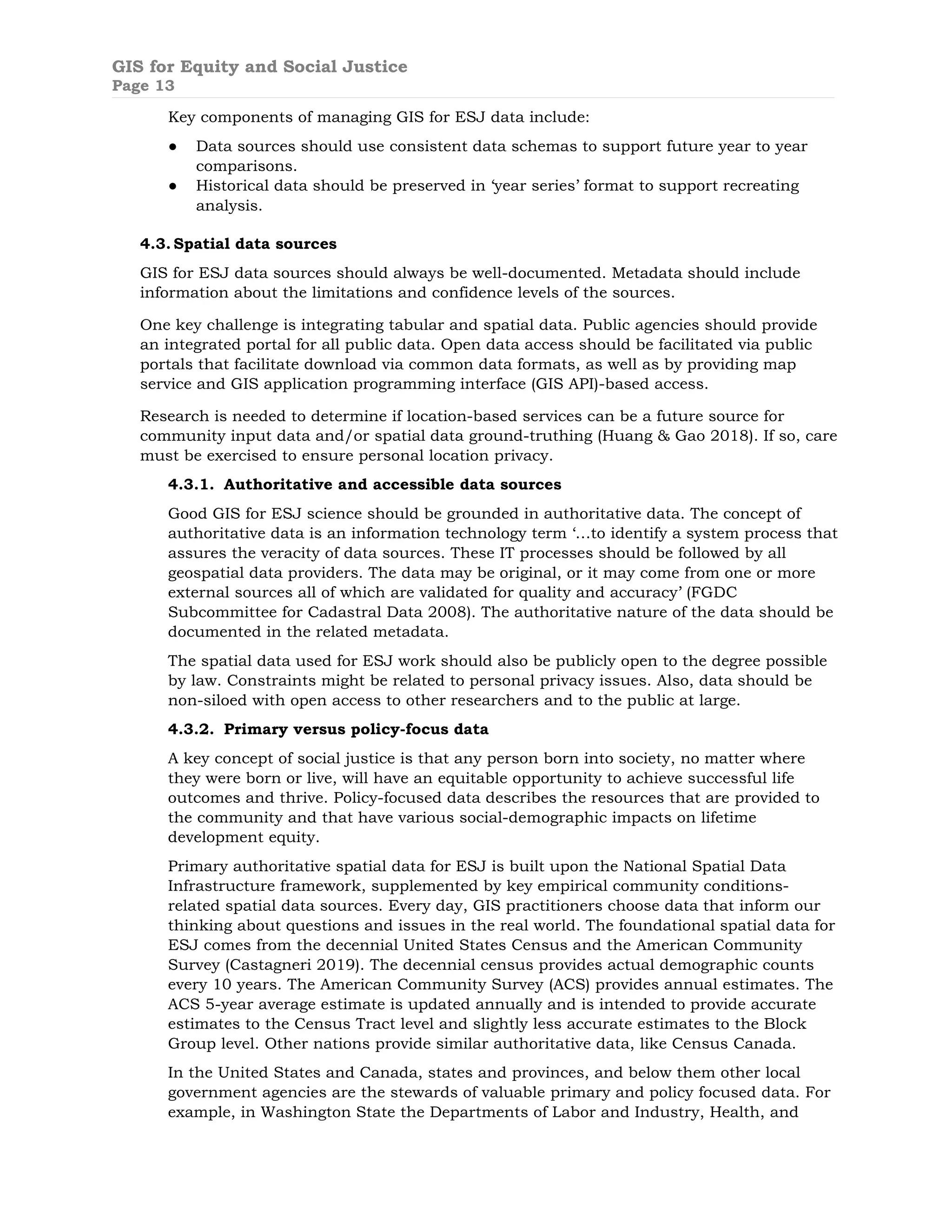 GIS for Equity & Social Justice Best Practices | PDF