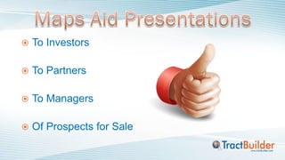    To Investors

   To Partners

   To Managers

   Of Prospects for Sale
 