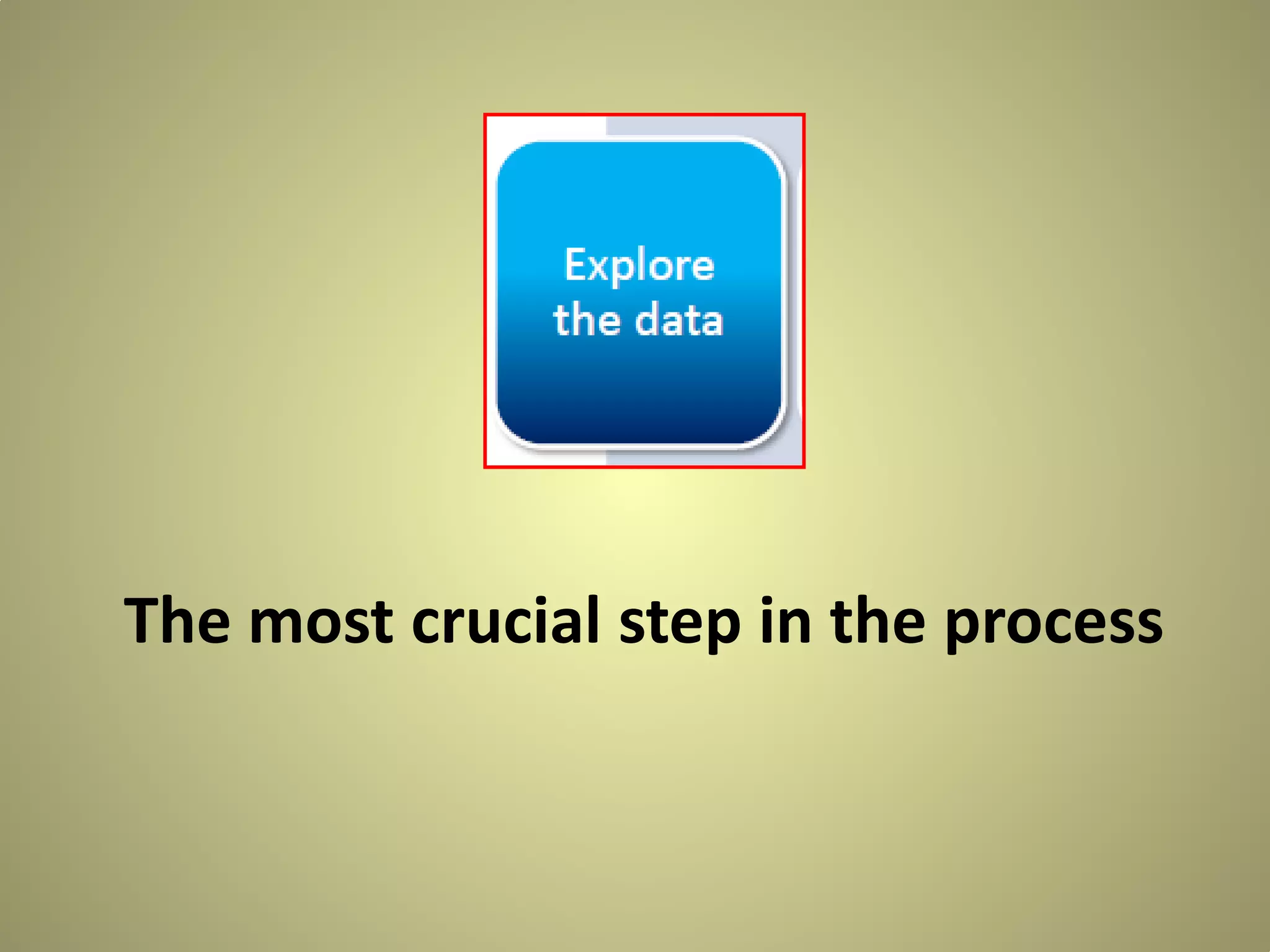 The most crucial step in the process

 