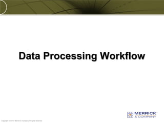 Data Processing Workflow




PREXXXX 40
Copyright © 2010 Merrick & Company All rights reserved.
 