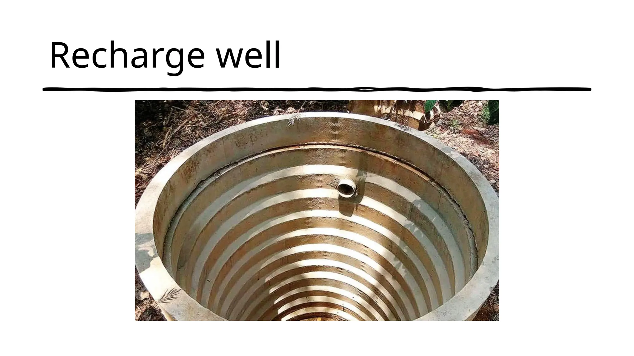 Recharge well
 