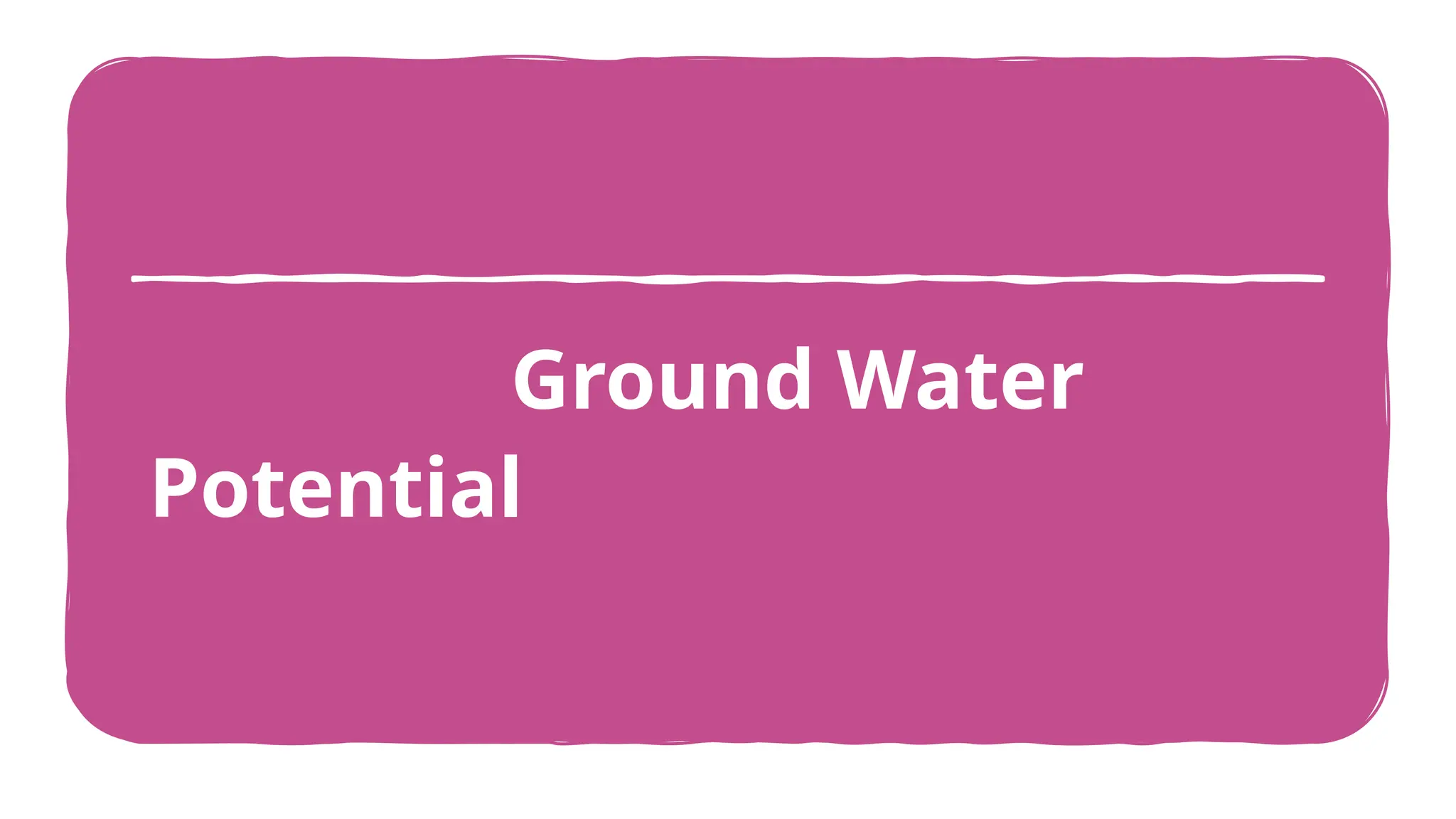 Ground Water
Potential
 