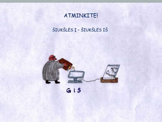 ATMINKITE!ŠIUKŠLĖS Į – ŠIUKŠLĖS IŠ