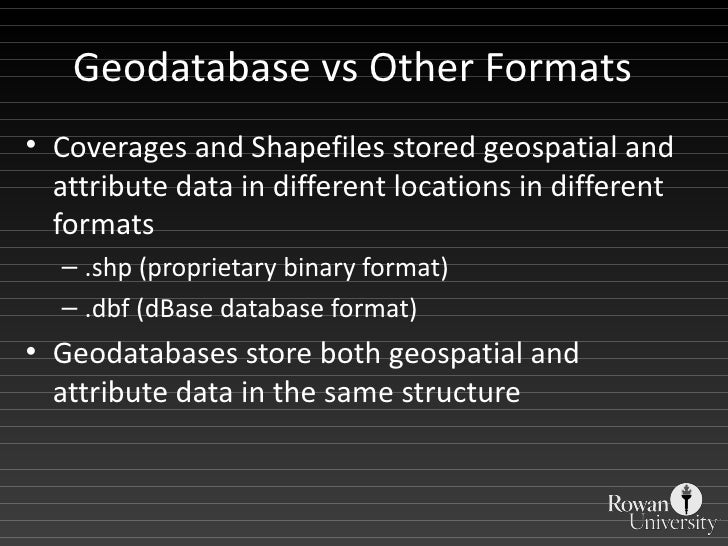 Geodatabases