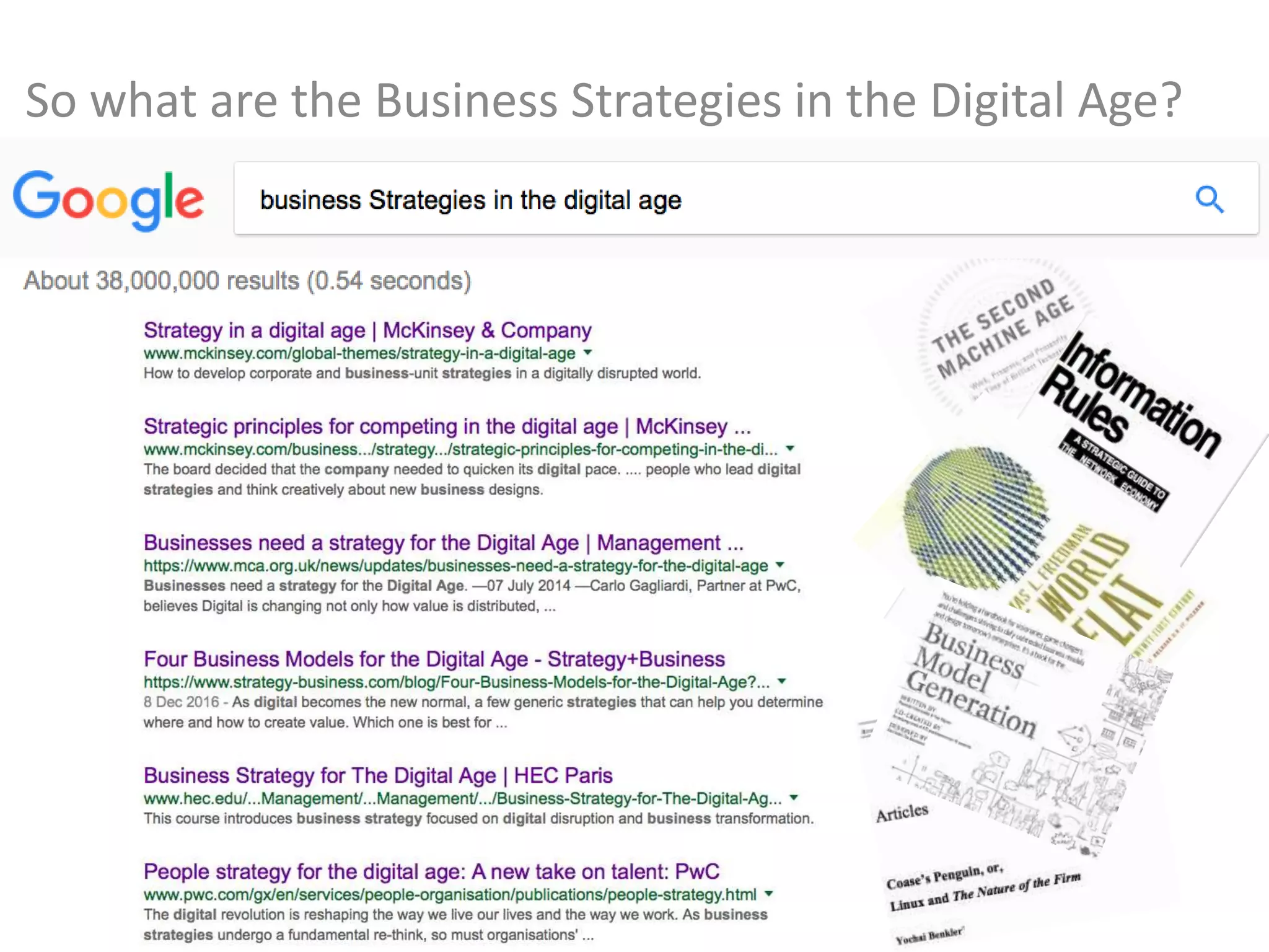 So what are the Business Strategies in the Digital Age?
 