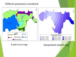 Interpolated temperature map Slope map
Contd.,
 
