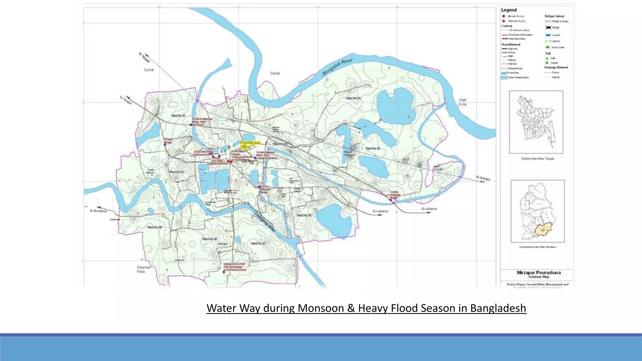 Water Way during Monsoon & Heavy Flood Season in Bangladesh
 