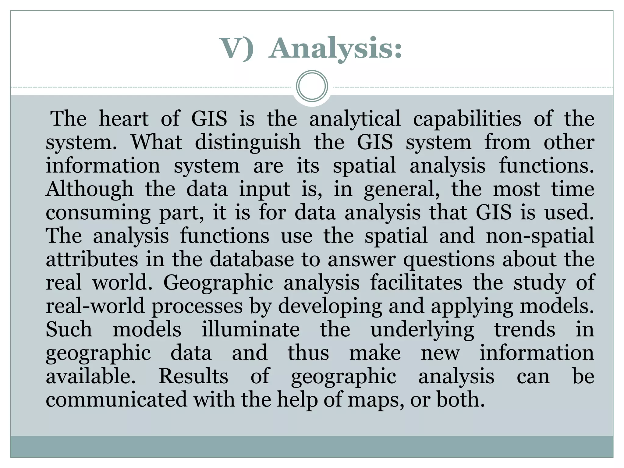 functions of GIS | PPTX | Geography | Science