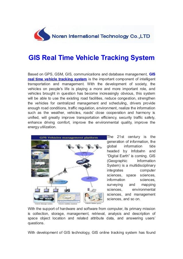 Gis real time vehicle tracking system