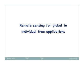 2/20/2024
Biratu, 2024 OBU 51
Remote sensing for global to
individual tree applications
 
