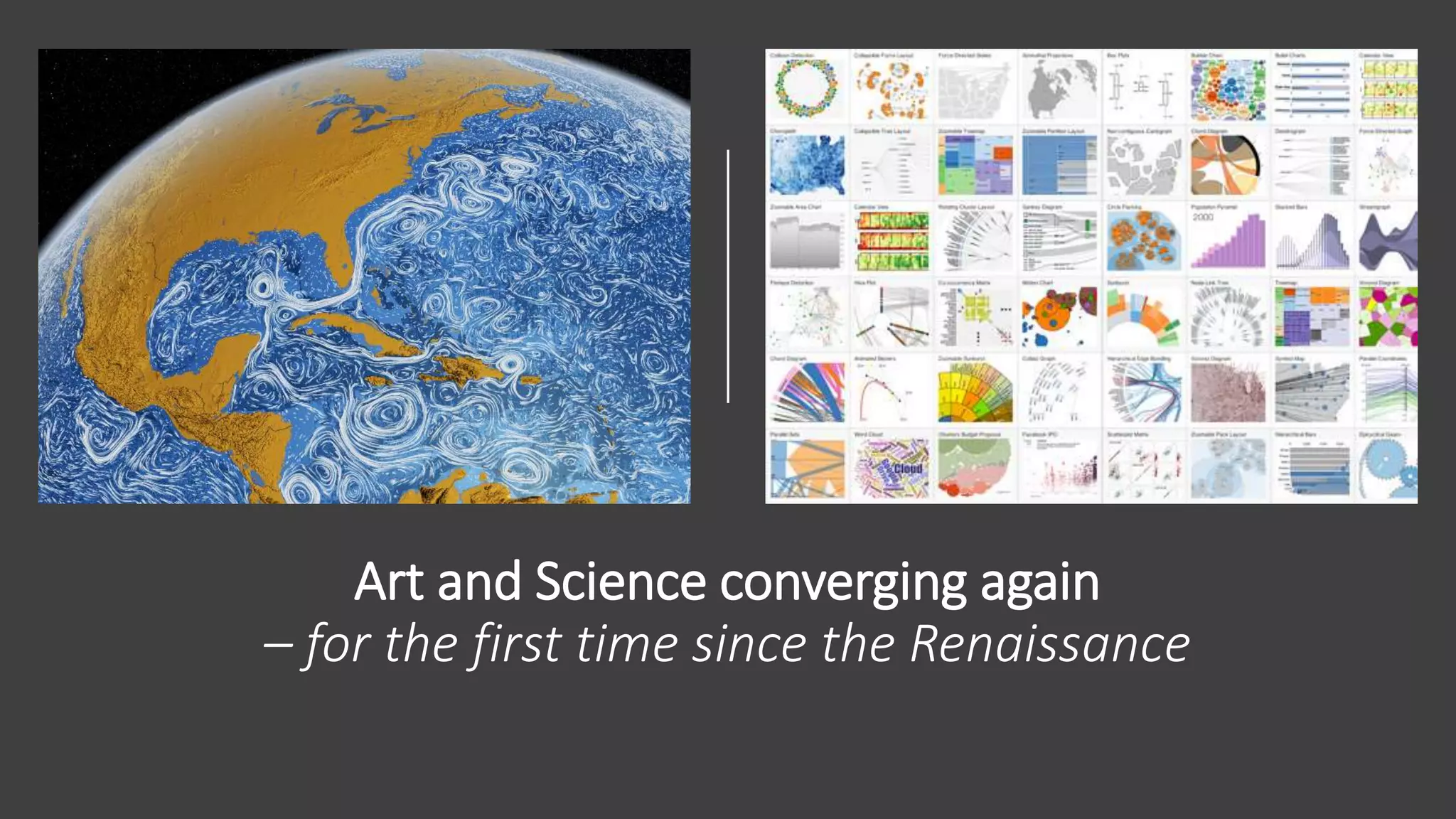 Art and Science converging again
– for the first time since the Renaissance
 