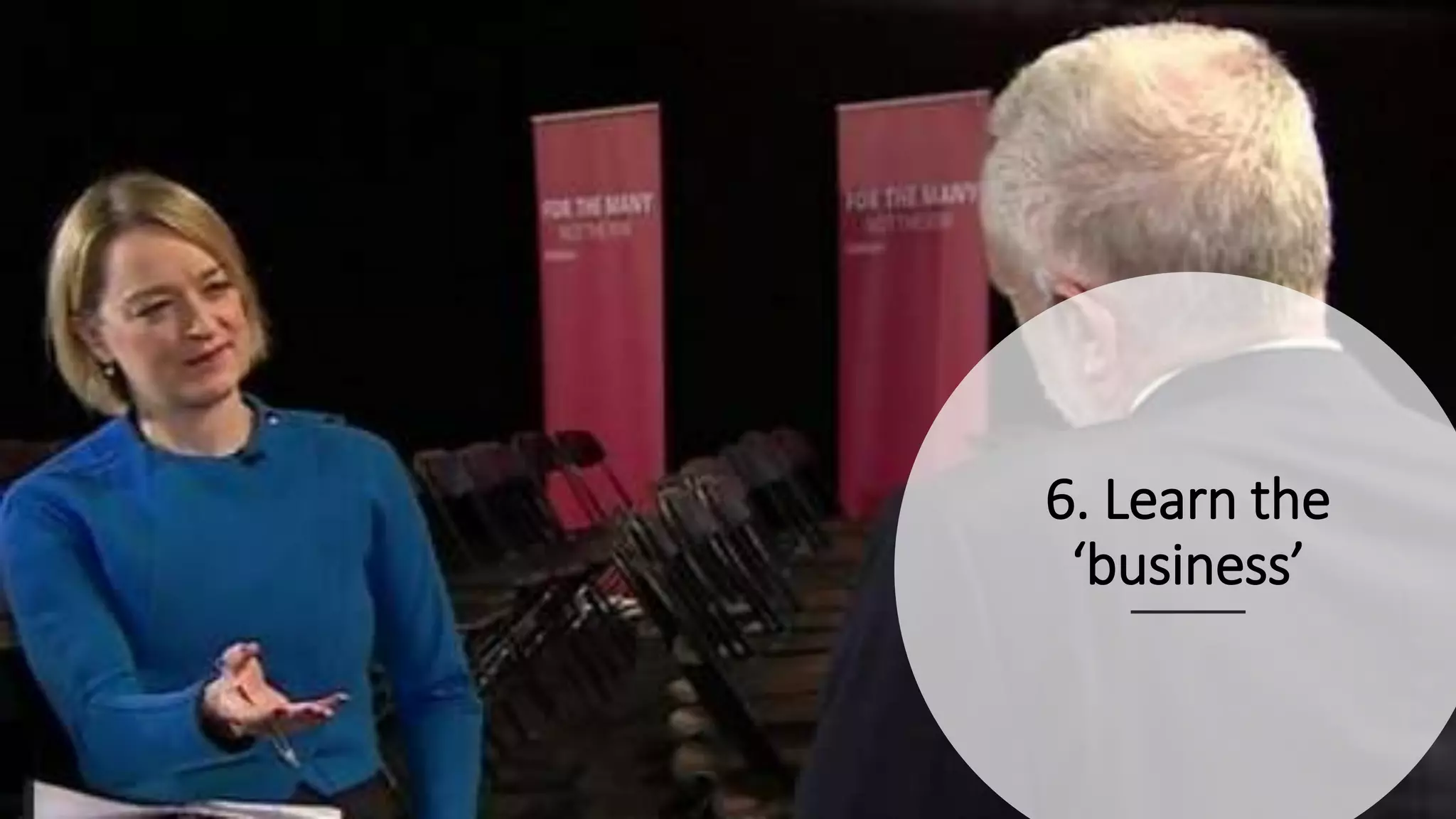 6. Learn the
‘business’
 