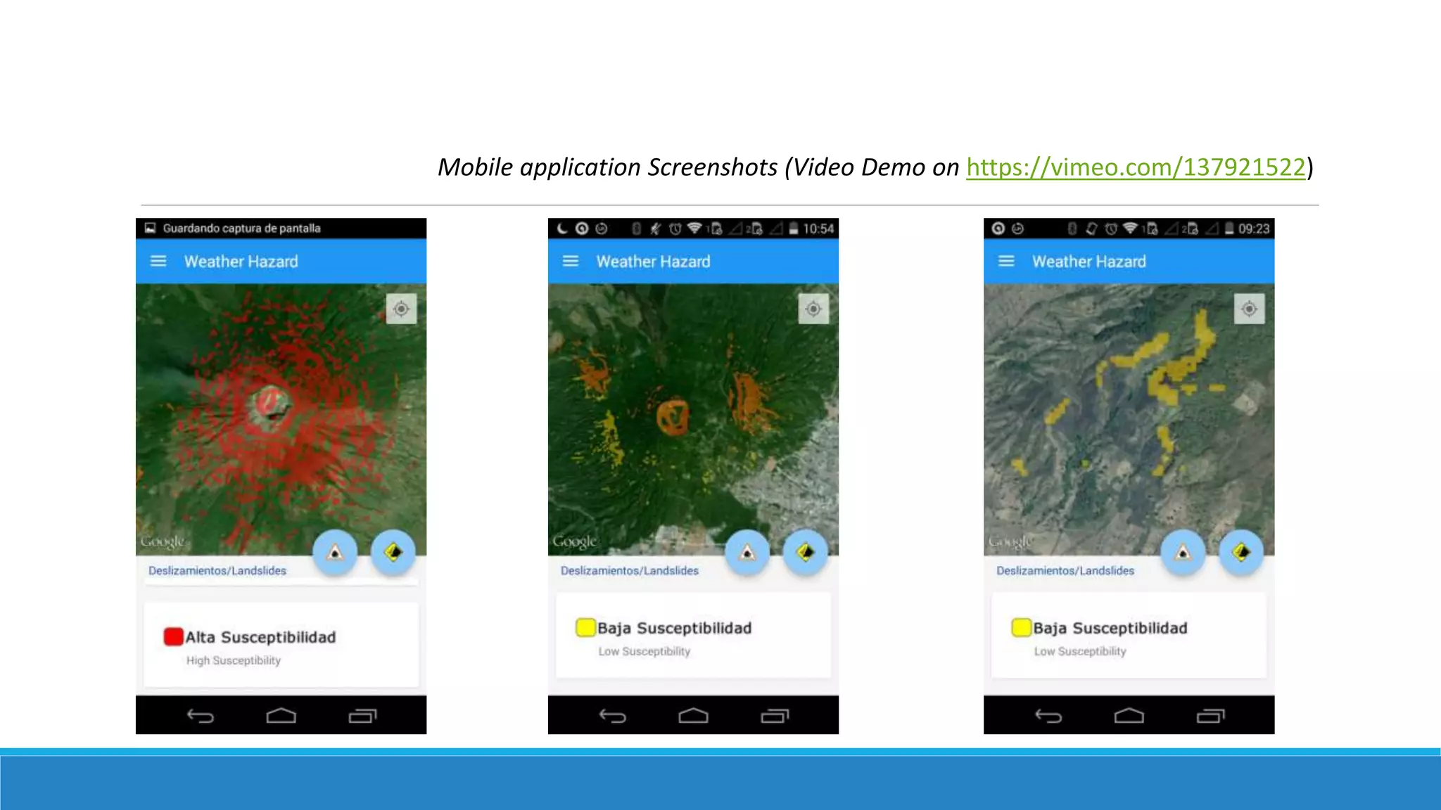Mobile application Screenshots (Video Demo on https://vimeo.com/137921522)
 