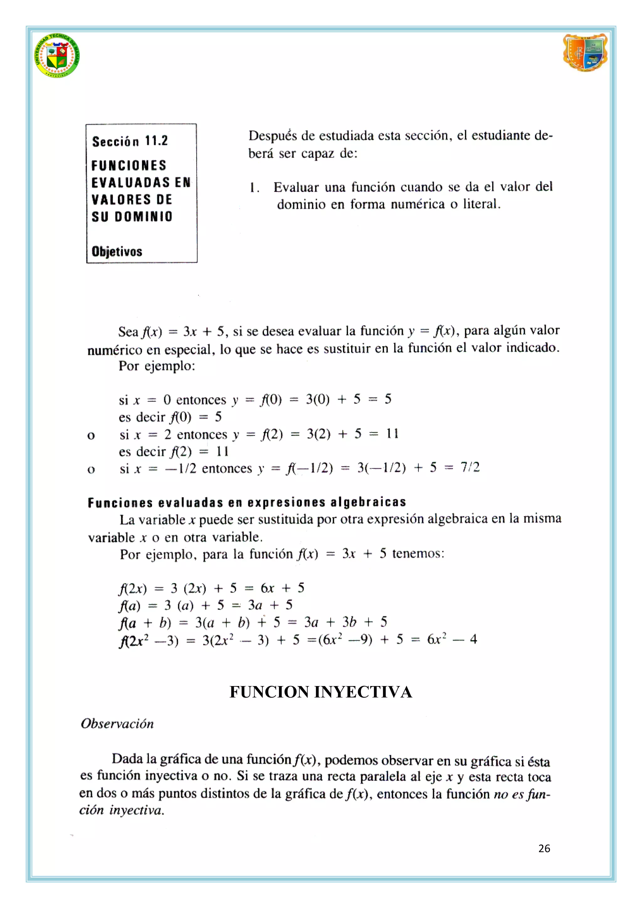 FUNCION INYECTIVA




                    26
 