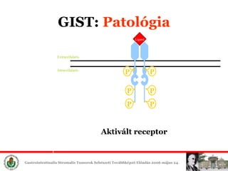 GIST :  ʲٴǱó P P P P P P Extracellular is Intracellular is Ligand Aktivált receptor 
