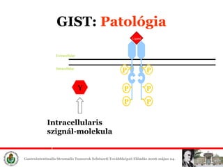 GIST :  ʲٴǱó P P P P P P Extracellular Intracellular Ligand Y Intracellular is   szignál-molekula 