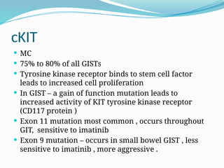 GIST , pathophysiology , diagnosis and management dr. amrish .pptx