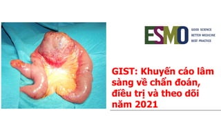 GIST: Khuyến cáo lâm
sàng về chẩn đoán,
điều trị và theo dõi
năm 2021
 