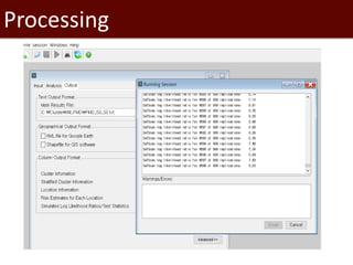 Introduction to SaTScan, seasonality and time series analysis
