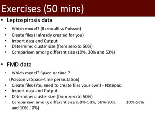Introduction to SaTScan, seasonality and time series analysis