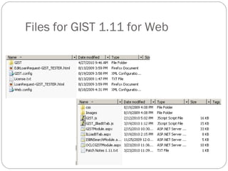 Files for GIST 1.11 for Web 
