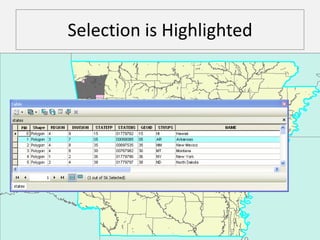 Selection is Highlighted
 