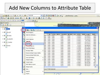 Add New Columns to Attribute Table
 
