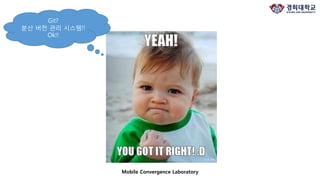 Mobile Convergence Laboratory
Git?
분산 버전 관리 시스템!!
Ok!!
 
