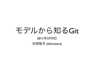 Git
2011   3   9
       (id:hiratara)
 