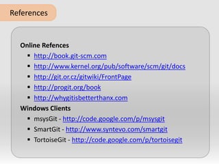 Online Refenceshttp://book.git-scm.com