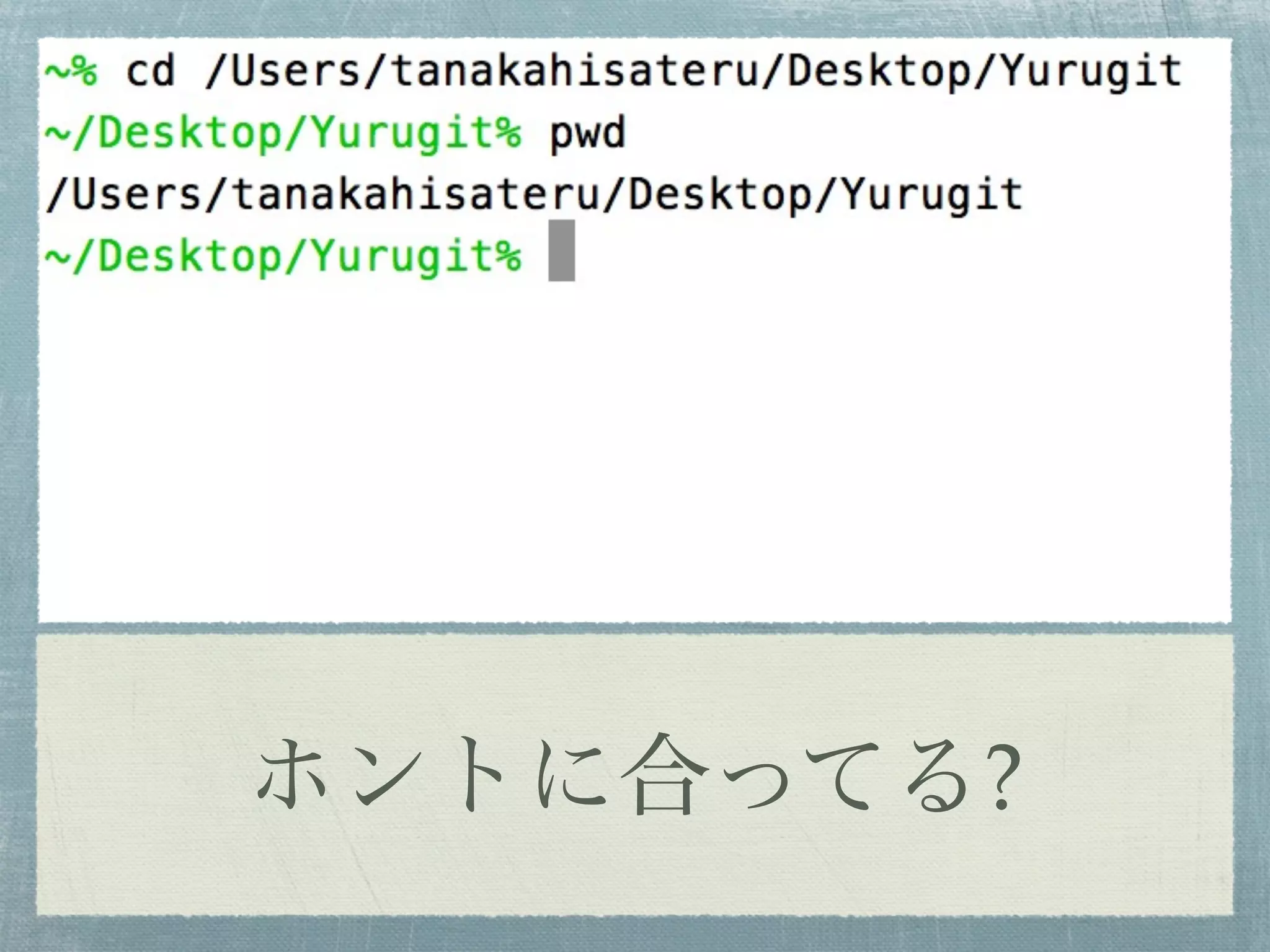 ホントに合ってる?
 