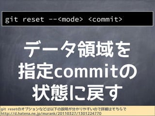 git reset --<mode> <commit>
 
