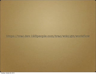 https://trac.dev.123people.com/trac/wiki/git/workflow
Tuesday, October 08, 2013
 