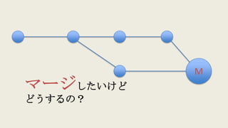 マージしたいけど
どうするの？
M
 
